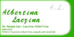 albertina laczina business card